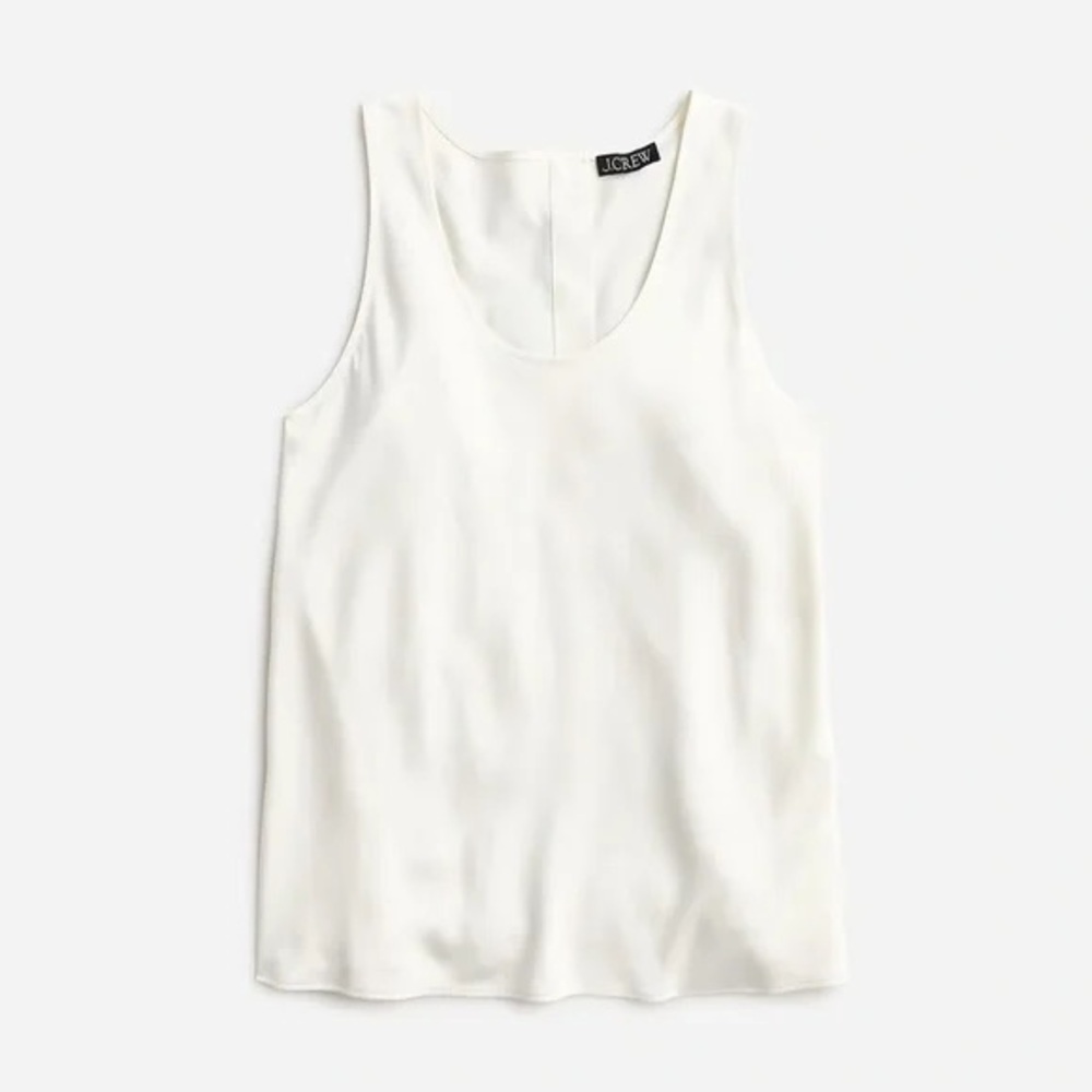 J. CREW Sleeveless shell top in everyday crepe in Ivory Size XXS NWT BP574